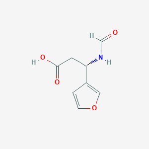 molecular formula C8H9NO4 B13476313 (s)-3-Formamido-3-(furan-3-yl)propanoic acid 