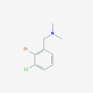 molecular formula C9H11BrClN B13476383 [(2-Bromo-3-chlorophenyl)methyl]dimethylamine 