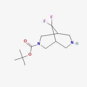 molecular formula C12H20F2N2O2 B13476470 Tert-butyl 9,9-difluoro-3,7-diazabicyclo[3.3.1]nonane-3-carboxylate 