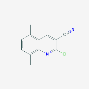 molecular formula C12H9ClN2 B1347669 2-Chloro-5,8-dimethylquinoline-3-carbonitrile CAS No. 351363-12-7