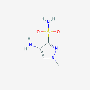 molecular formula C4H8N4O2S B13476798 4-amino-1-methyl-1H-pyrazole-3-sulfonamide 
