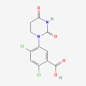 molecular formula C11H8Cl2N2O4 B13476867 2,4-Dichloro-5-(2,4-dioxohexahydropyrimidin-1-yl)benzoic acid 