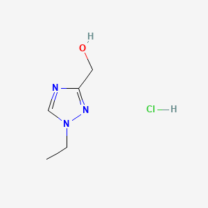 molecular formula C5H10ClN3O B13476933 (1-ethyl-1H-1,2,4-triazol-3-yl)methanol hydrochloride 