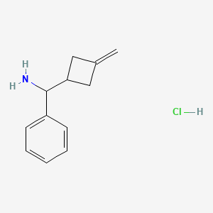 molecular formula C12H16ClN B13477004 1-(3-Methylidenecyclobutyl)-1-phenylmethanamine hydrochloride 
