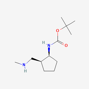 molecular formula C12H24N2O2 B13477051 tert-butyl N-{2-[(methylamino)methyl]cyclopentyl}carbamate 