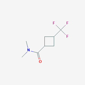 molecular formula C8H12F3NO B13477077 N,N-dimethyl-3-(trifluoromethyl)cyclobutane-1-carboxamide 