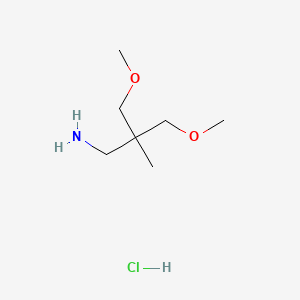 molecular formula C7H18ClNO2 B13477094 2-(Aminomethyl)-1,3-dimethoxy-2-methylpropane hydrochloride 