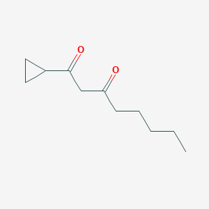 molecular formula C11H18O2 B13477335 1-Cyclopropyloctane-1,3-dione 
