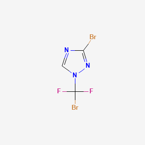 molecular formula C3HBr2F2N3 B13477350 3-bromo-1-(bromodifluoromethyl)-1H-1,2,4-triazole 