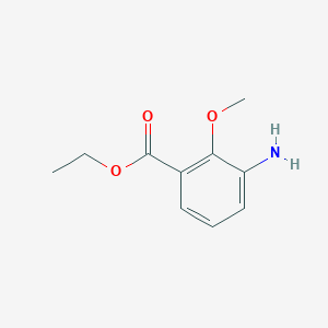 molecular formula C10H13NO3 B13477381 Ethyl 3-amino-2-methoxybenzoate 