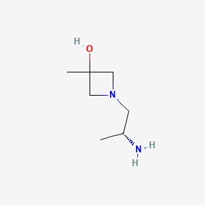 molecular formula C7H16N2O B13477469 (R)-1-(2-Aminopropyl)-3-methylazetidin-3-ol 