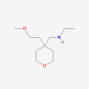 molecular formula C11H23NO2 B13477515 n-((4-(2-Methoxyethyl)tetrahydro-2h-pyran-4-yl)methyl)ethanamine 