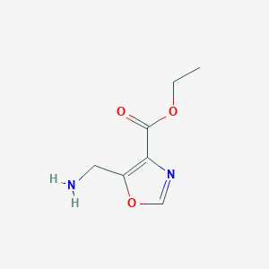 molecular formula C7H10N2O3 B13477527 Ethyl 5-(aminomethyl)oxazole-4-carboxylate 