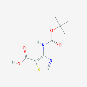 molecular formula C9H12N2O4S B13477566 4-((tert-Butoxycarbonyl)amino)thiazole-5-carboxylic acid 