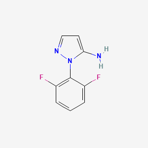 molecular formula C9H7F2N3 B13477601 1-(2,6-difluorophenyl)-1H-pyrazol-5-amine 