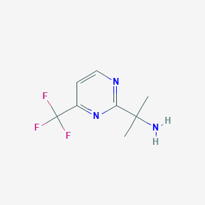 molecular formula C8H10F3N3 B13477628 2-(4-(Trifluoromethyl)pyrimidin-2-yl)propan-2-amine 