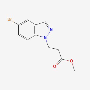 molecular formula C11H11BrN2O2 B13477647 methyl 3-(5-bromo-1H-indazol-1-yl)propanoate 