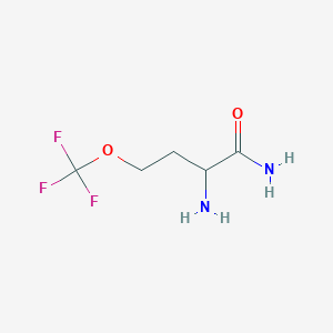 molecular formula C5H9F3N2O2 B13477716 2-Amino-4-(trifluoromethoxy)butanamide 