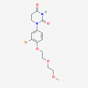 molecular formula C15H19BrN2O5 B13477718 1-[3-Bromo-4-[2-(2-methoxyethoxy)ethoxy]phenyl]hexahydropyrimidine-2,4-dione 