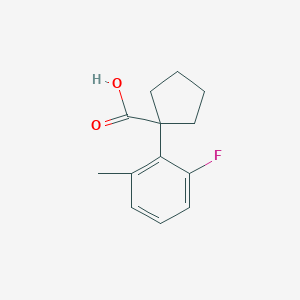 molecular formula C13H15FO2 B13477772 1-(2-Fluoro-6-methylphenyl)cyclopentane-1-carboxylic acid 