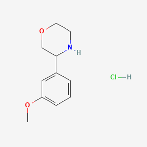 molecular formula C11H16ClNO2 B13477778 3-(3-Methoxyphenyl)morpholine hydrochloride 