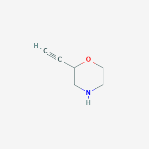 molecular formula C6H9NO B13477813 2-Ethynylmorpholine 