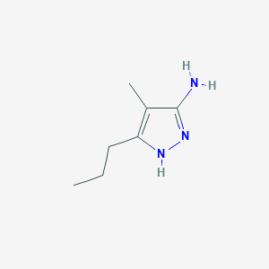 molecular formula C7H13N3 B13477835 4-methyl-3-propyl-1H-pyrazol-5-amine 