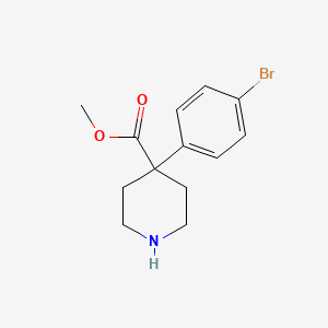 molecular formula C13H16BrNO2 B13477850 Methyl 4-(4-bromophenyl)piperidine-4-carboxylate 