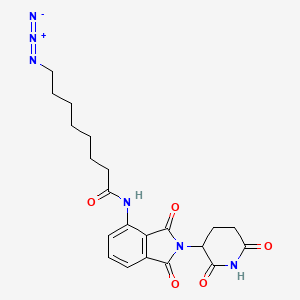 molecular formula C21H24N6O5 B13477857 8-azido-N-[2-(2,6-dioxopiperidin-3-yl)-1,3-dioxo-2,3-dihydro-1H-isoindol-4-yl]octanamide 
