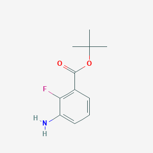 molecular formula C11H14FNO2 B13477873 tert-Butyl 3-amino-2-fluorobenzoate 