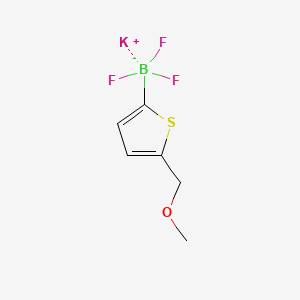 molecular formula C6H7BF3KOS B13477915 Potassium trifluoro(5-(methoxymethyl)thiophen-2-yl)borate 