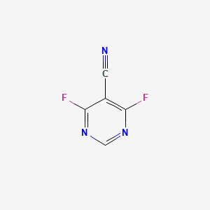 molecular formula C5HF2N3 B13477943 4,6-Difluoropyrimidine-5-carbonitrile 