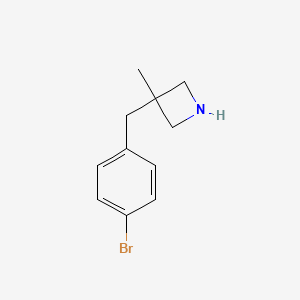 molecular formula C11H14BrN B13477960 3-(4-Bromobenzyl)-3-methylazetidine 