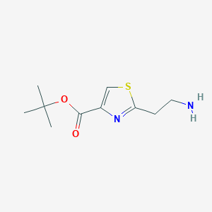 molecular formula C10H16N2O2S B13477990 Tert-butyl 2-(2-aminoethyl)thiazole-4-carboxylate 
