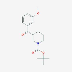 molecular formula C18H25NO4 B13478016 Tert-butyl 3-(3-methoxybenzoyl)piperidine-1-carboxylate 
