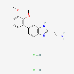 molecular formula C17H21Cl2N3O2 B13478020 2-[5-(2,3-dimethoxyphenyl)-1H-1,3-benzodiazol-2-yl]ethan-1-amine dihydrochloride 