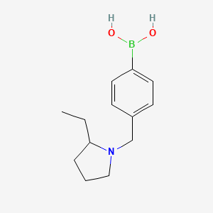 molecular formula C13H20BNO2 B13478035 (4-((2-Ethylpyrrolidin-1-yl)methyl)phenyl)boronic acid 