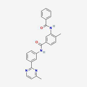 molecular formula C26H22N4O2 B13478044 3-benzamido-4-methyl-N-[3-(4-methylpyrimidin-2-yl)phenyl]benzamide 
