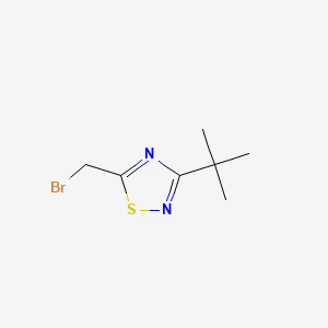 molecular formula C7H11BrN2S B13478056 5-(Bromomethyl)-3-tert-butyl-1,2,4-thiadiazole 