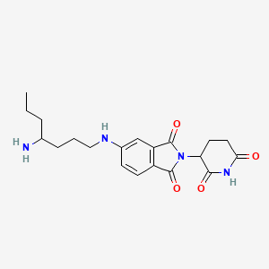 molecular formula C20H26N4O4 B13478061 5-(4-Aminoheptylamino)-2-(2,6-dioxo-3-piperidyl)isoindoline-1,3-dione 