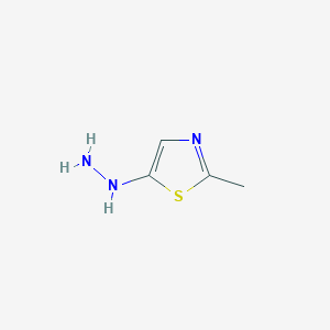 molecular formula C4H7N3S B13478089 5-Hydrazinyl-2-methyl-1,3-thiazole 