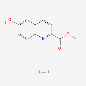 molecular formula C11H10ClNO3 B13478308 Methyl 6-hydroxyquinoline-2-carboxylate hydrochloride 