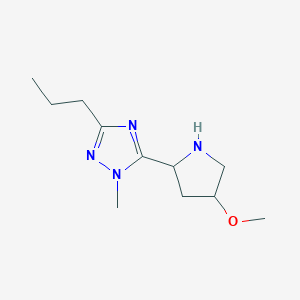 molecular formula C11H20N4O B13478315 5-(4-Methoxypyrrolidin-2-yl)-1-methyl-3-propyl-1h-1,2,4-triazole 