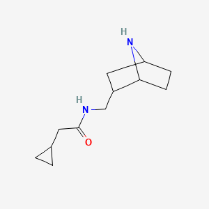 molecular formula C12H20N2O B13478557 N-({7-azabicyclo[2.2.1]heptan-2-yl}methyl)-2-cyclopropylacetamide 