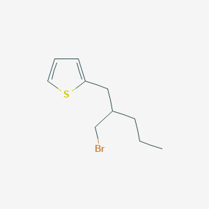 molecular formula C10H15BrS B13478616 2-(2-(Bromomethyl)pentyl)thiophene 
