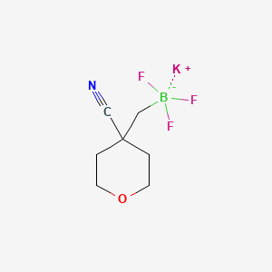 molecular formula C7H10BF3KNO B13478617 Potassium [(4-cyanooxan-4-yl)methyl]trifluoroboranuide 