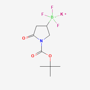 molecular formula C9H14BF3KNO3 B13478628 Potassium (1-(tert-butoxycarbonyl)-5-oxopyrrolidin-3-yl)trifluoroborate 