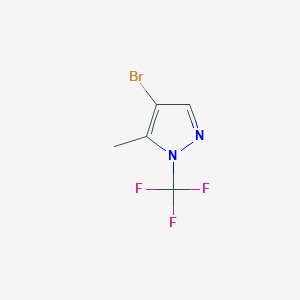 molecular formula C5H4BrF3N2 B13478632 4-bromo-5-methyl-1-(trifluoromethyl)-1H-pyrazole 