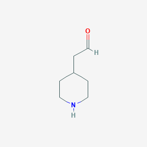 molecular formula C7H13NO B13478834 4-Piperidineacetaldehyde 