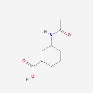 molecular formula C9H15NO3 B13478871 3-Acetamidocyclohexane-1-carboxylic acid 